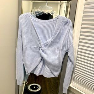 Long sleeve sweater in baby blue